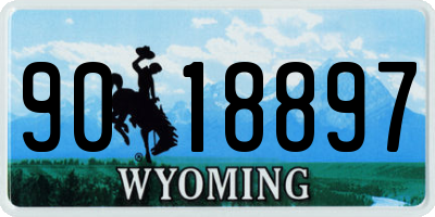 WY license plate 9018897