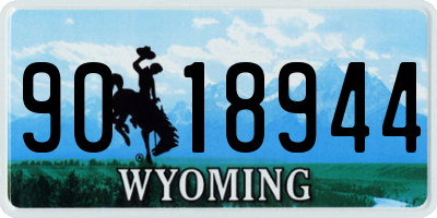 WY license plate 9018944