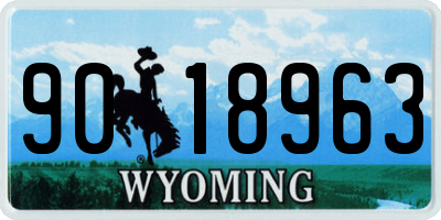 WY license plate 9018963