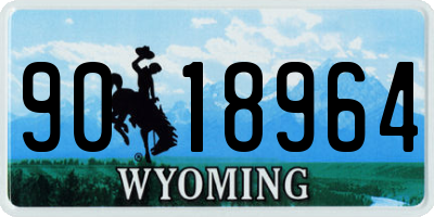 WY license plate 9018964