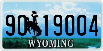 WY license plate 9019004