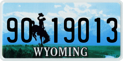 WY license plate 9019013