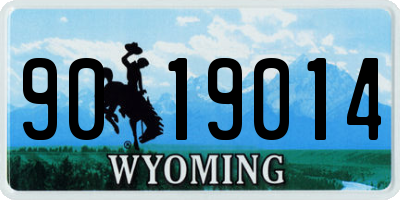 WY license plate 9019014