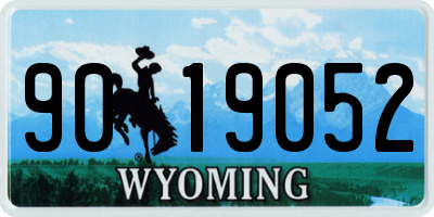 WY license plate 9019052