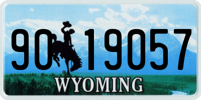 WY license plate 9019057