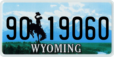 WY license plate 9019060