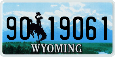 WY license plate 9019061