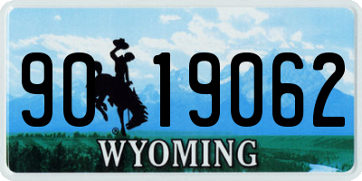 WY license plate 9019062