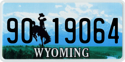 WY license plate 9019064