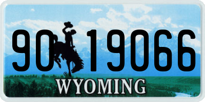 WY license plate 9019066