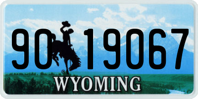 WY license plate 9019067