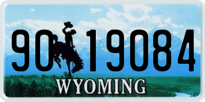 WY license plate 9019084