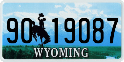 WY license plate 9019087