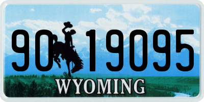 WY license plate 9019095