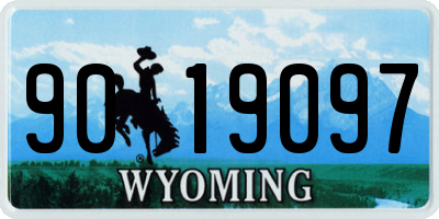 WY license plate 9019097