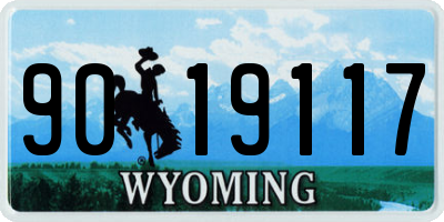 WY license plate 9019117