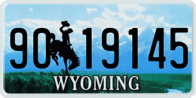WY license plate 9019145