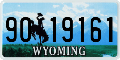 WY license plate 9019161