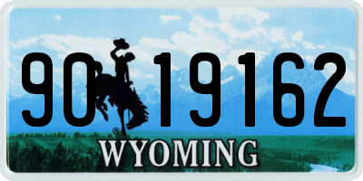 WY license plate 9019162