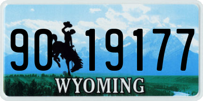 WY license plate 9019177
