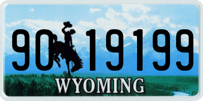 WY license plate 9019199
