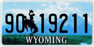 WY license plate 9019211