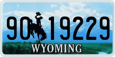 WY license plate 9019229