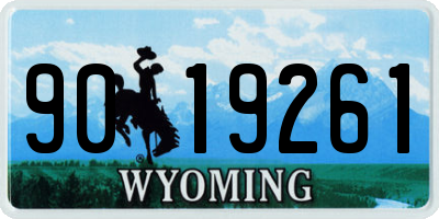 WY license plate 9019261