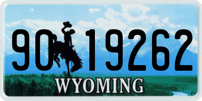 WY license plate 9019262