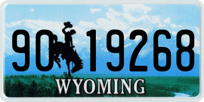WY license plate 9019268