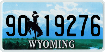 WY license plate 9019276
