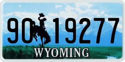 WY license plate 9019277