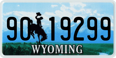 WY license plate 9019299
