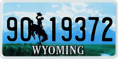 WY license plate 9019372