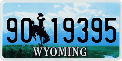 WY license plate 9019395