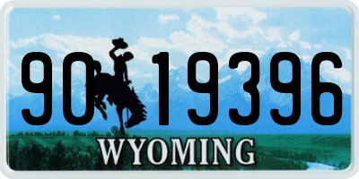 WY license plate 9019396