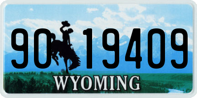 WY license plate 9019409