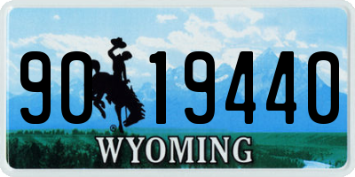 WY license plate 9019440