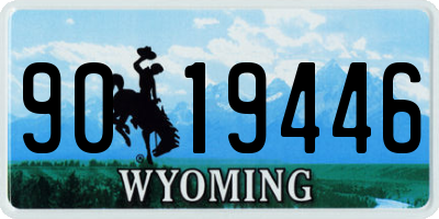 WY license plate 9019446