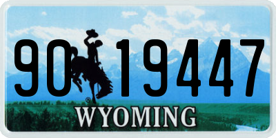 WY license plate 9019447