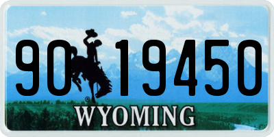 WY license plate 9019450
