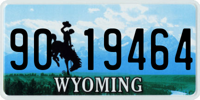 WY license plate 9019464