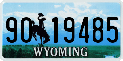 WY license plate 9019485
