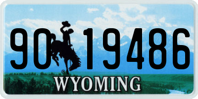 WY license plate 9019486