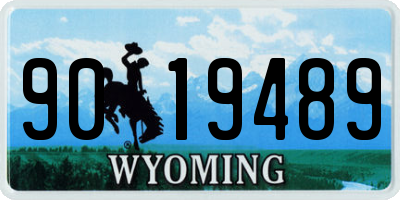WY license plate 9019489