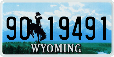 WY license plate 9019491