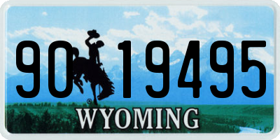 WY license plate 9019495