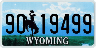 WY license plate 9019499