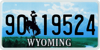 WY license plate 9019524