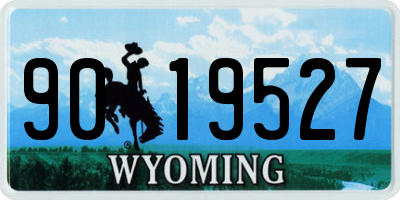WY license plate 9019527